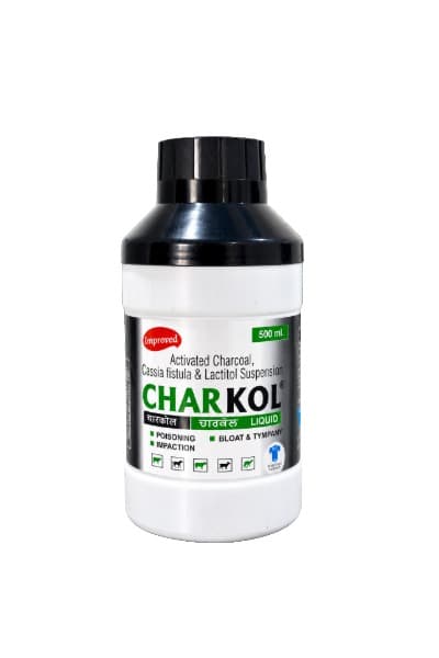 Charkol (Digestive & Rumen Care - diarrhoea) for cows, buffaloes, and livestock - Titanic Pharmaceuticals Pvt. Ltd.
