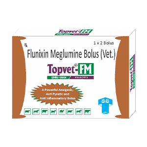 Topvet-FM Bolus (Anti-Inflammatory & Analgesic - for all types of fever, pain, and swelling) for cows, buffaloes, and livestock - Titanic Pharmaceuticals Pvt. Ltd.